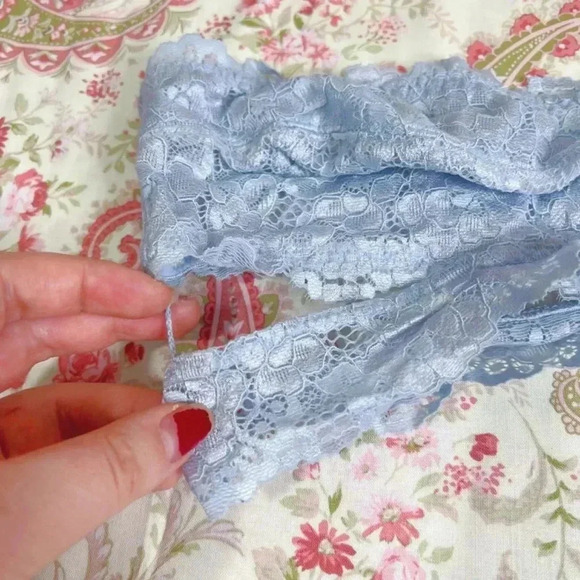 Free People Periwinkle Lace Strapless Bralette Women's Size S - Picture 2 of 6